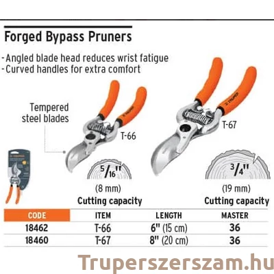 Kép 2/2 - Truper Metszőolló 17 cm (T-66)