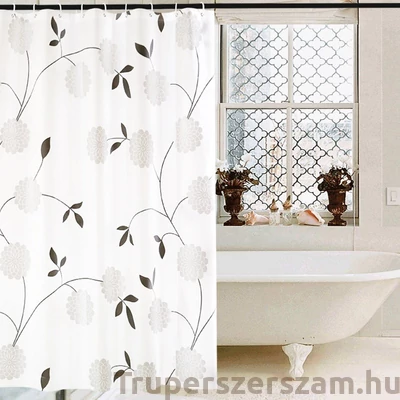 Kép 1/2 - Zuhanyfüggöny-virágos 180X200 cm (ER-SCE006)