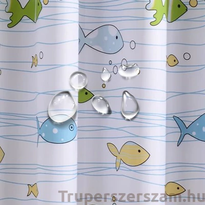 Kép 2/2 - Zuhanyfüggöny-halas 180X200 cm (ER-SCE004)