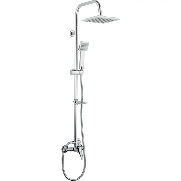 Négyzet alakú fix és mobil zuhanygarnitúra, zuhany csapteleppel (ER-SDB10)