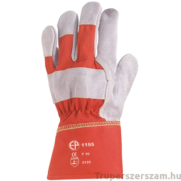 Kiváló szürke marhahasíték kesztyű 8-12-es méret