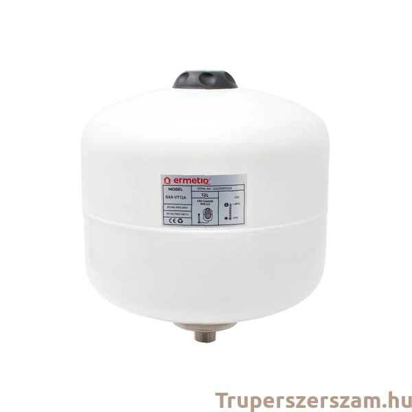 Tágulási tartály, függőleges, szaniter hideg-meveg vizes - 12 l (BAR-VT12A)