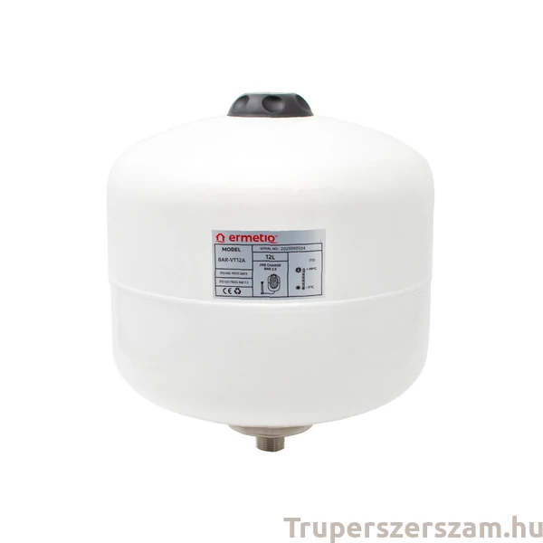 Tágulási tartály, függőleges, szaniter hideg-meveg vizes, 3/4" - 12 l (BAR-VT12A)