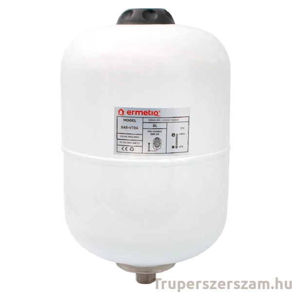Tágulási tartály, függőleges, szaniter hideg-meveg vizes 3/4" -  8 l (BAR-VT8A)