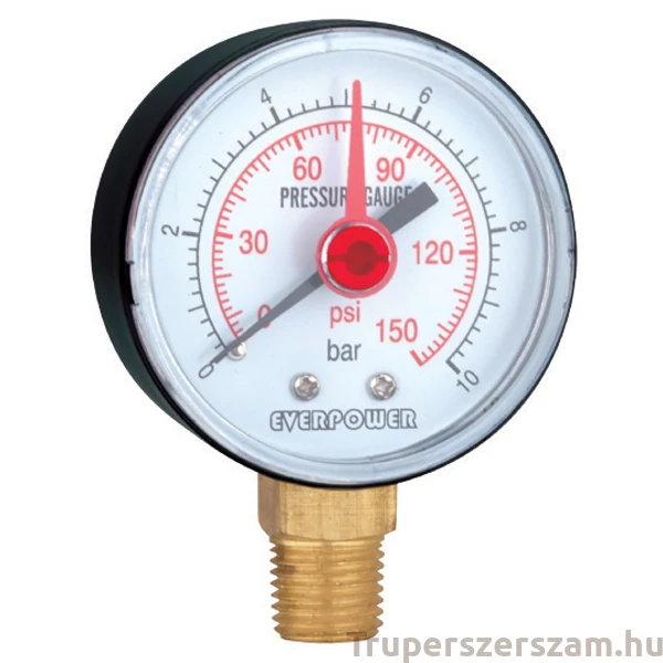 Nyomásmérő, alsó 0-10 bar 53 mm átmérő (JL-9241-10)