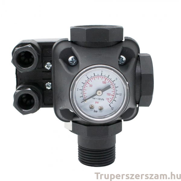 Mechanikus nyomáskapcsoló manométerrel, csatlakozások 1" (BAR-PMW114)