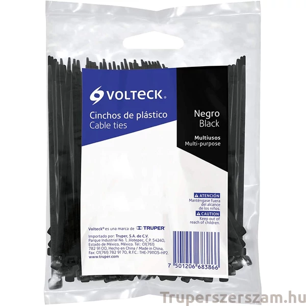 Kábelkötegelő, fekete, 500x4,8mm, 25db/cs. (CIN-5050N)