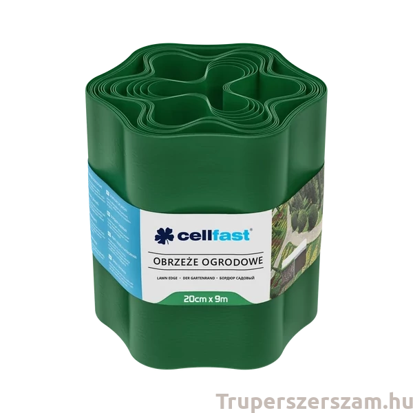Ágyásszegély hullámos 20 cm x 9 m zöld