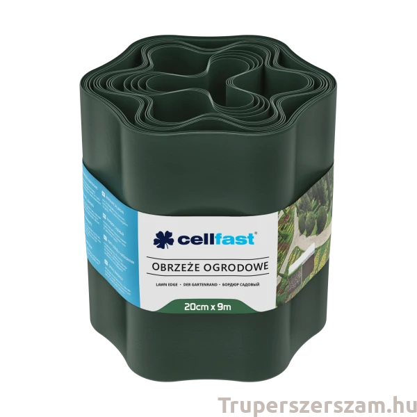 Ágyásszegély hullámos 20 cm x 9 m sötétzöld (30-023H)