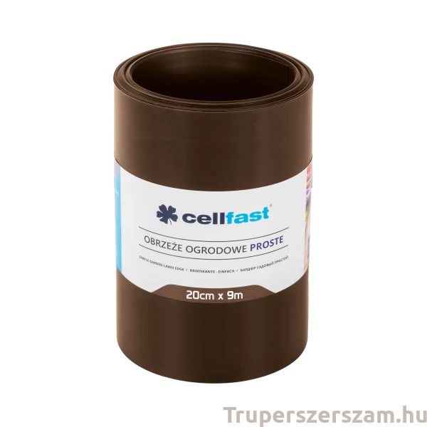 Ágyásszegély egyenes 20 cm x 9 m barna (30-213H)