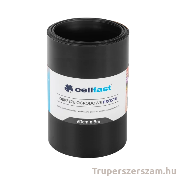 Ágyásszegély egyenes 20 cm x 9 m fekete (30-233H)