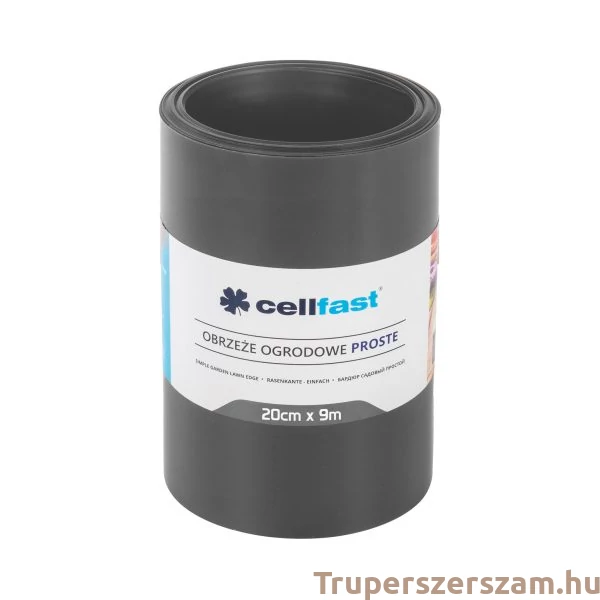 Ágyásszegély egyenes 20 cm x 9 m grafit (30-243)
