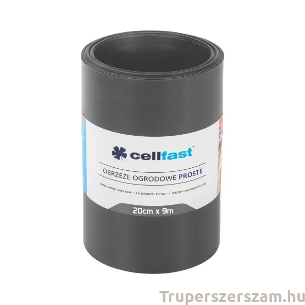 Ágyásszegély egyenes 20 cm x 9 m grafit (30-243)