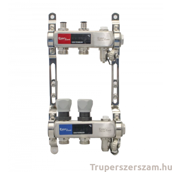 Szelepes Osztó-gyűjtő, INOX 1”x3/4” 2-3-4-5-6-7-8-9-10-11-12 körös, osztóvéggel (nem autómata)(EVP-DSA3411)