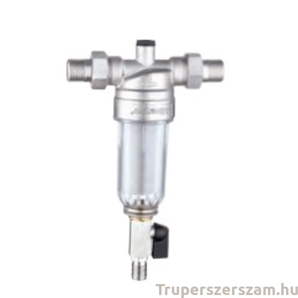 Egyenes vízszűrő rozsdamentes acél, műanyag pohár, 100 mikronos ,1/2", (EWF-AUP12)