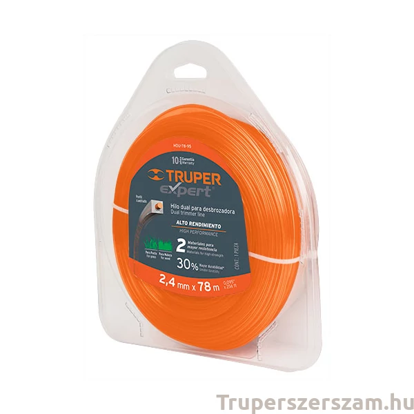 Fűkasza Damil (2,4 mm x 78 m), üvegszálas belső, négyzet profil (HDU-78-95)