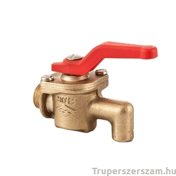 Golyóscsap kezelő karos KM  3/8" Ürítő (réz-piros)(MOFÉM/TEKA)(113-0046-00)