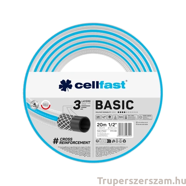 Locsolótömlő 3 rétegű BASIC  1/2" 20 m (10-400)