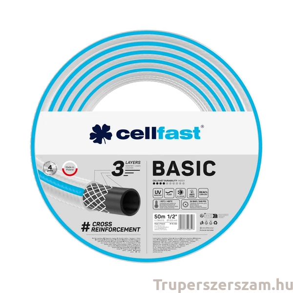 Locsolótömlő 3 rétegű BASIC  1/2" 50 m (10-402)