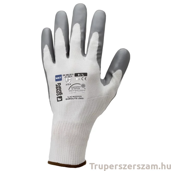 Védőkesztyű latexmártással, EUROLITE L900, méret:7-11  (1LACW)