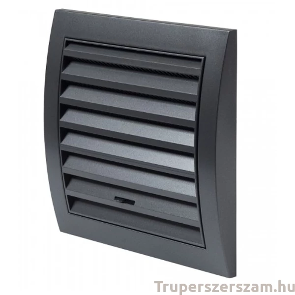Műanyag állítható szellőzőrács, szúnyoghálóval, antracit 148X153  (N10RA)