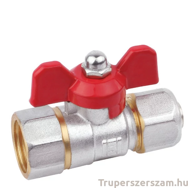 Golyóscsap pillangó karos BM 16x1/2" ötrétegű csőhöz (RB-D1612F)