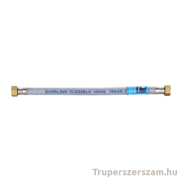 Gumival bevont flexibilis bekötőcső BB 1/2"-1/2" 200 cm, inox, EPDM-vel erősítve, 90C 10 bar réz csatlakozóval (RD312-200)