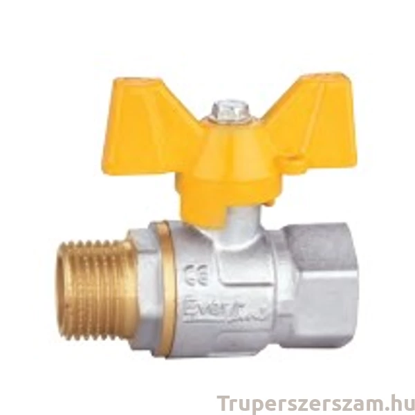 Gáz golyóscsap pillangó karos KB  3/4" fix eco, PN16 bar (RG-DMF34B)