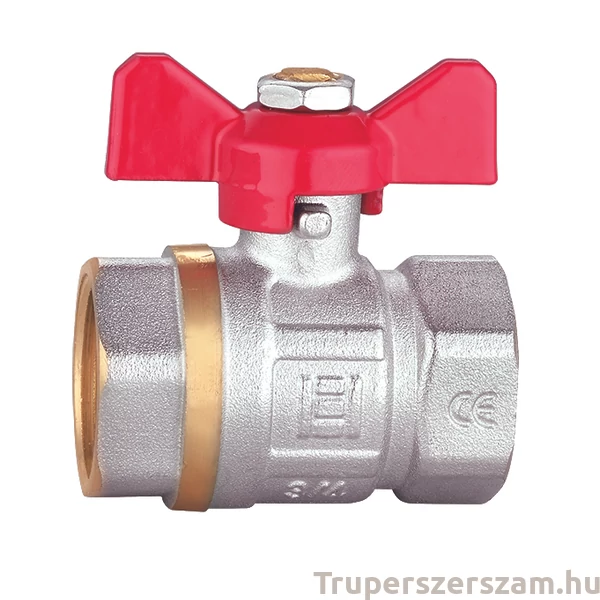 Golyóscsap pillangó karos BB 1'' sárgaréz 20 bar (RM-DFF11A)