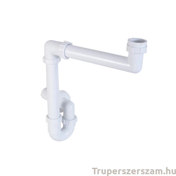 Helytakarékos csőszifon 6/4", leeresztőszelep nélkül, 40 mm-es (STY-641-2)