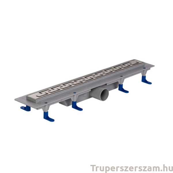 Zuhanyfolyóka egyenes, 600 mm-es CHAIN rozsdamentes keskeny fedráccsal (STY-CH-60)