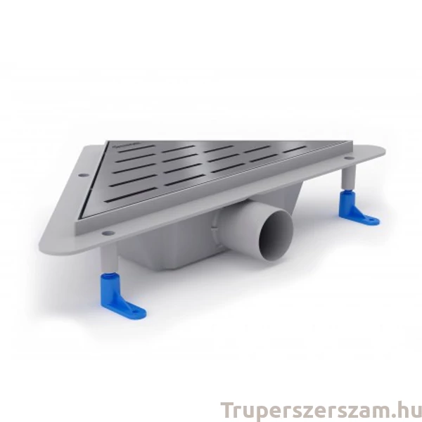 Sarok zuhanyfolyóka, rozsdamentes fényes Medium ráccsal (STY-MF)