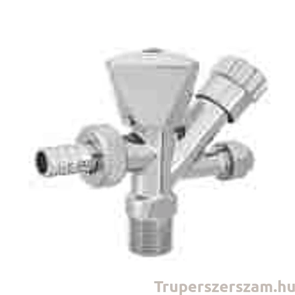 Kombinált sarokszelep, mosógéptöltő szelep 3/8"-1/2"-3/4" (RB-CW12)