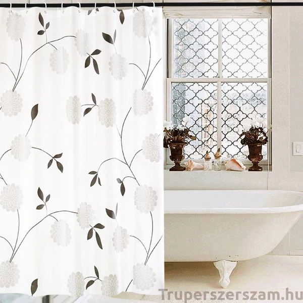 Zuhanyfüggöny-virágos 180X200 cm (ER-SCE006)