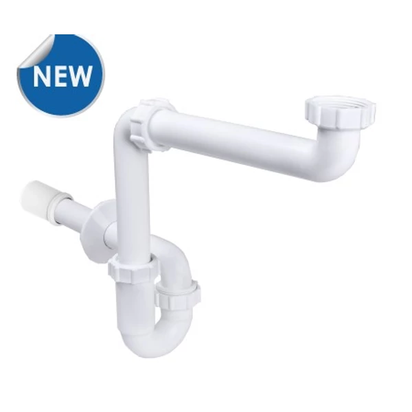 Helytakarékos csőszifon, leeresztőszelep nélkül, Ø32-40 mm-es elfolyással, (STY-641-32-3)