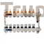 Padlófűtés áramlásmérős osztó-gyűjtő 8 körös, osztóvéggel (nem autómata)(EVP-DSB3411-8)