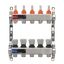 Padlófűtés áramlásmérős osztó-gyűjtő  5 körös, (EVP-DSC3411-5)